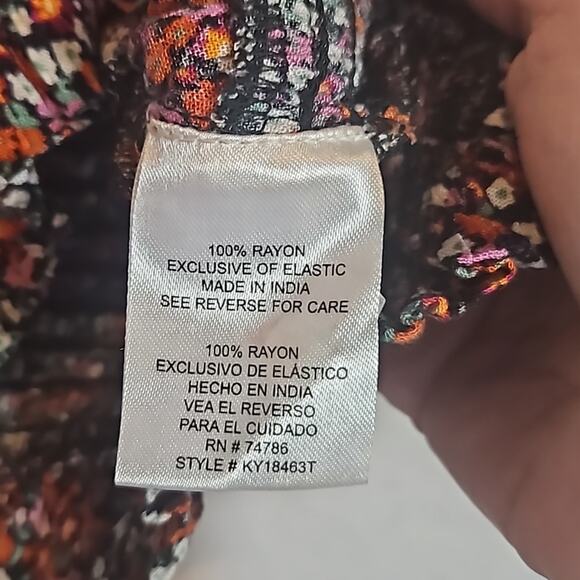 NWT Patrons of Peace Purple Floral Crop Top - Picture 5 of 8